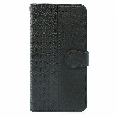 For Motorola Edge 50 Pro 5G / Edge 50s Pro 5G Case Anti Scratch Splicing Imprinted Rhombus Leather Phone Cover
