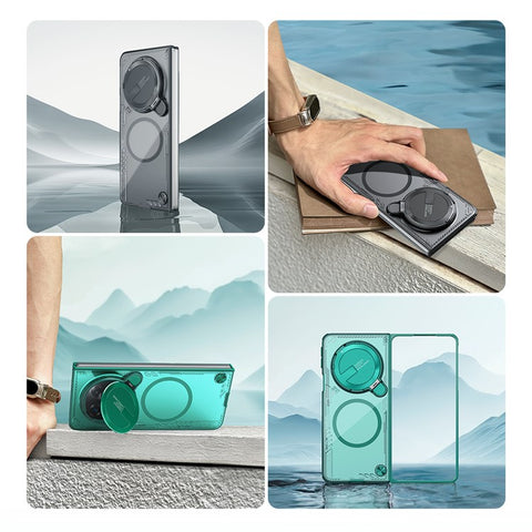 NILLKIN Iceblade FOLD For Oppo Find N5 5G Magnetic Case Lens Cover Kickstand PC + TPU Phone Cover