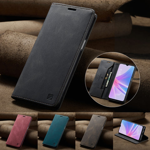 AUTSPACE For Oppo A58 5G / Oppo A58x 5G / Oppo A1x 5G / Oppo A78 5G Wallet Case  A01 Leather Stand Cover with RFID Blocking Card Holder