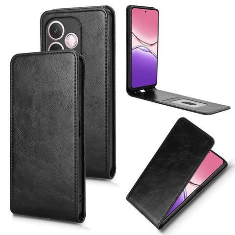 For Oppo A5 Pro 4G (Global) / 5G (Global) / A5 Energy 5G (China) Case with Card Slot Magnetic Vertical Flip Leather Phone Cover