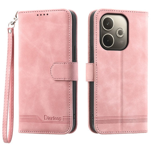 DIERFENG DF-03 For Oppo A5 Pro 4G (Global) / 5G (Global) / A5 Energy 5G (China) Leather Case Lines Imprint Wallet Phone Cover
