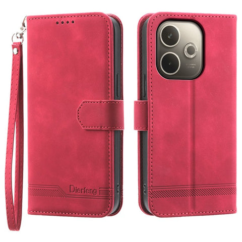 DIERFENG DF-03 For Oppo A5 Pro 4G (Global) / 5G (Global) / A5 Energy 5G (China) Leather Case Lines Imprint Wallet Phone Cover