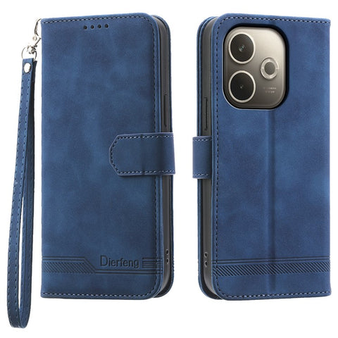 DIERFENG DF-03 For Oppo A5 Pro 4G (Global) / 5G (Global) / A5 Energy 5G (China) Leather Case Lines Imprint Wallet Phone Cover