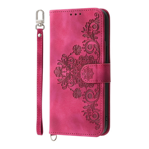For Oppo A5 Pro 4G (Global) / 5G (Global) / A5 Energy 5G (China) Case Flower Pattern PU Leather Wallet Phone Cover with Strap