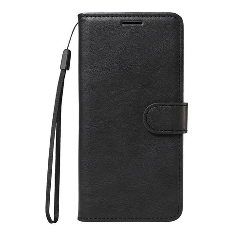 For Oppo A5 Pro 4G (Global) / 5G (Global) Leather Wallet Case with Strap Solid Color Phone Stand Cover