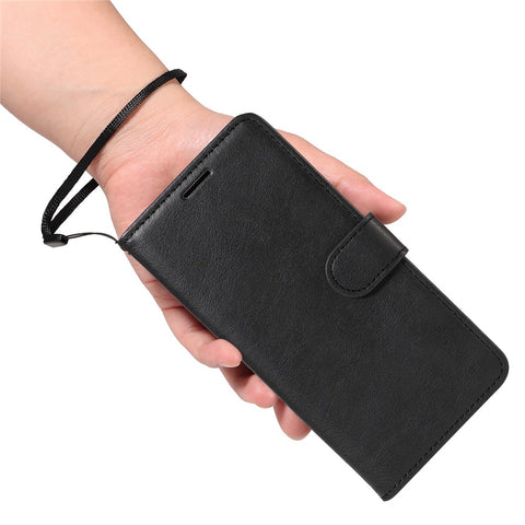 For Oppo A5 Pro 4G (Global) / 5G (Global) Leather Wallet Case with Strap Solid Color Phone Stand Cover