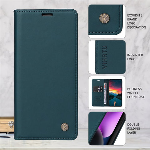 YIKATU For Oppo A5 4G (Global)  / 5G (Global) / A5 4G / 5G / A3 Pro (Global) 5G Phone Cases  Magnetic Closure PU Leather Mobile Cover