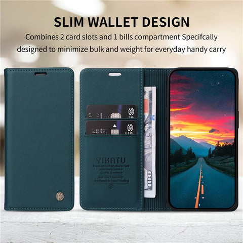YIKATU For Oppo A5 4G (Global)  / 5G (Global) / A5 4G / 5G / A3 Pro (Global) 5G Phone Cases  Magnetic Closure PU Leather Mobile Cover