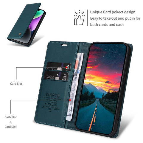 YIKATU For Oppo A5 4G (Global)  / 5G (Global) / A5 4G / 5G / A3 Pro (Global) 5G Phone Cases  Magnetic Closure PU Leather Mobile Cover