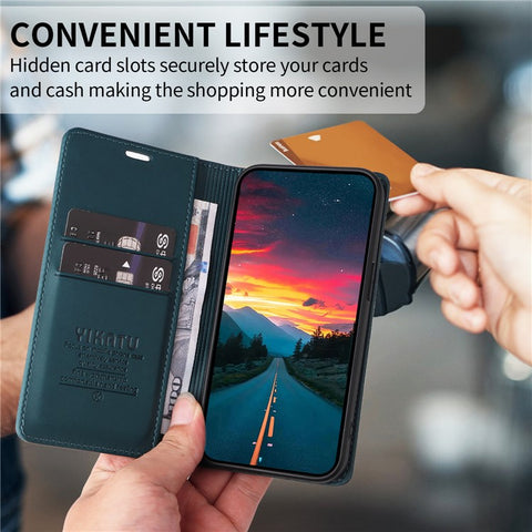 YIKATU For Oppo A5 4G (Global)  / 5G (Global) / A5 4G / 5G / A3 Pro (Global) 5G Phone Cases  Magnetic Closure PU Leather Mobile Cover