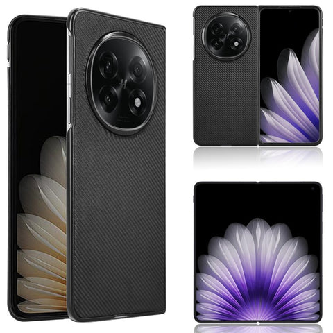 For Oppo Find N5 5G Case Carbon Fiber Texture Shockproof PU + PC Phone Cover