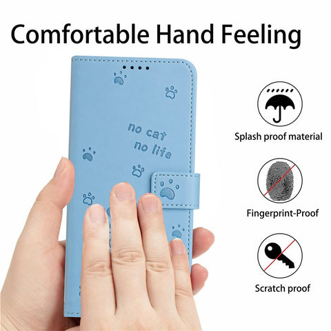 For Oppo A5 Pro 4G (Global) / 5G (Global) / A5 Energy 5G (China) Wallet Case Cats Imprint Leather Phone Cover with Strap