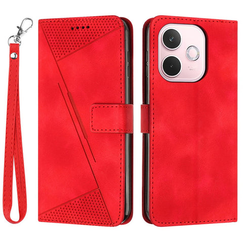 For Oppo A5 Pro 4G (Global) / 5G (Global) / A5 Energy 5G (China) Case Handbag Imprinted Triangle Leather Phone Cover