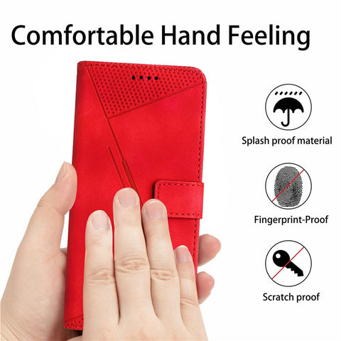 For Oppo A5 Pro 4G (Global) / 5G (Global) / A5 Energy 5G (China) Case Handbag Imprinted Triangle Leather Phone Cover