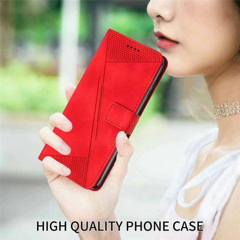 For Oppo A5 Pro 4G (Global) / 5G (Global) / A5 Energy 5G (China) Case Handbag Imprinted Triangle Leather Phone Cover