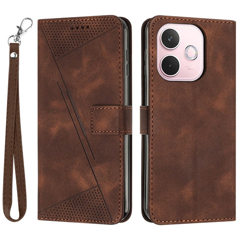 For Oppo A5 Pro 4G (Global) / 5G (Global) / A5 Energy 5G (China) Case Handbag Imprinted Triangle Leather Phone Cover