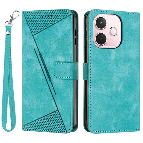For Oppo A5 Pro 4G (Global) / 5G (Global) / A5 Energy 5G (China) Case Handbag Imprinted Triangle Leather Phone Cover