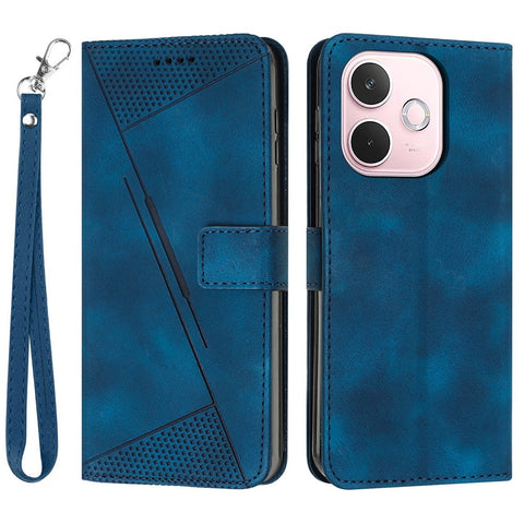 For Oppo A5 Pro 4G (Global) / 5G (Global) / A5 Energy 5G (China) Case Handbag Imprinted Triangle Leather Phone Cover