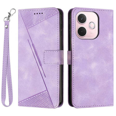 For Oppo A5 Pro 4G (Global) / 5G (Global) / A5 Energy 5G (China) Case Handbag Imprinted Triangle Leather Phone Cover
