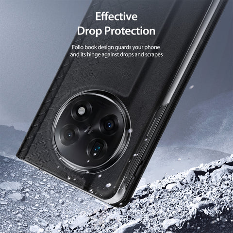 DUX DUCIS For Oppo Find N5 5G Cases with Card Slot  Bril Series Leather Phone Cover Stand