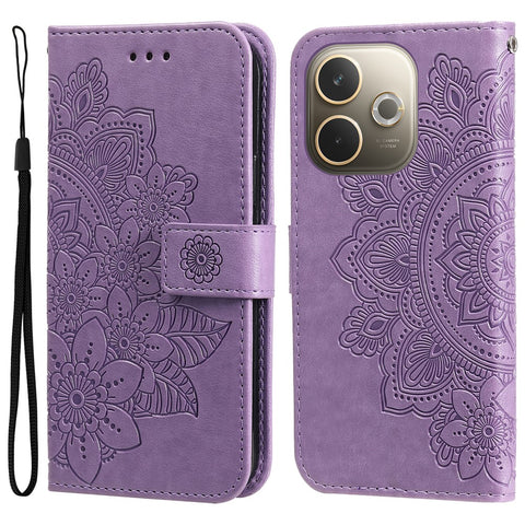 For Oppo A5 Pro 4G (Global) / 5G (Global) / A5 Energy 5G (China) Case Floral Pattern PU Leather Wallet Stand Phone Cover