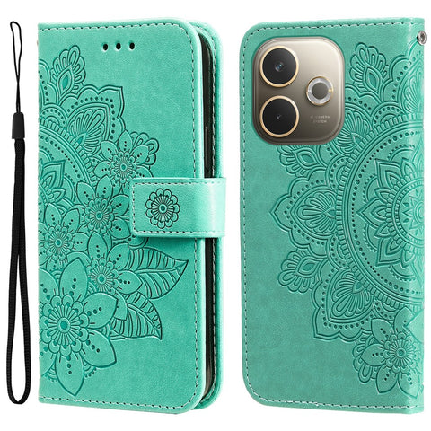 For Oppo A5 Pro 4G (Global) / 5G (Global) / A5 Energy 5G (China) Case Floral Pattern PU Leather Wallet Stand Phone Cover