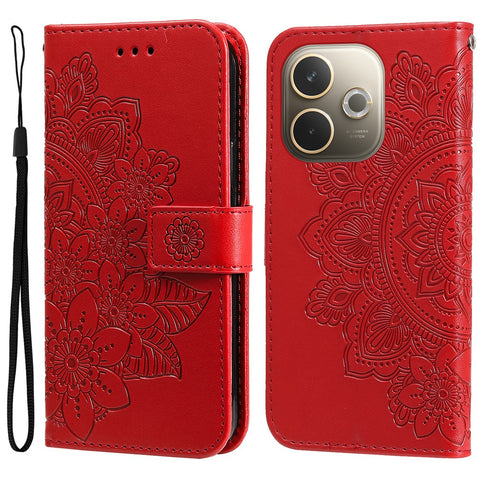For Oppo A5 Pro 4G (Global) / 5G (Global) / A5 Energy 5G (China) Case Floral Pattern PU Leather Wallet Stand Phone Cover