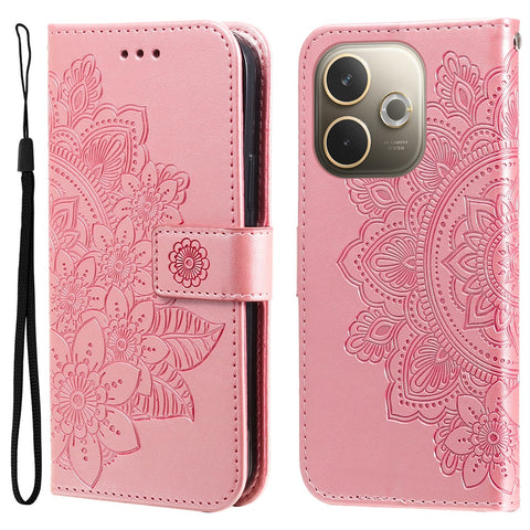 For Oppo A5 Pro 4G (Global) / 5G (Global) / A5 Energy 5G (China) Case Floral Pattern PU Leather Wallet Stand Phone Cover