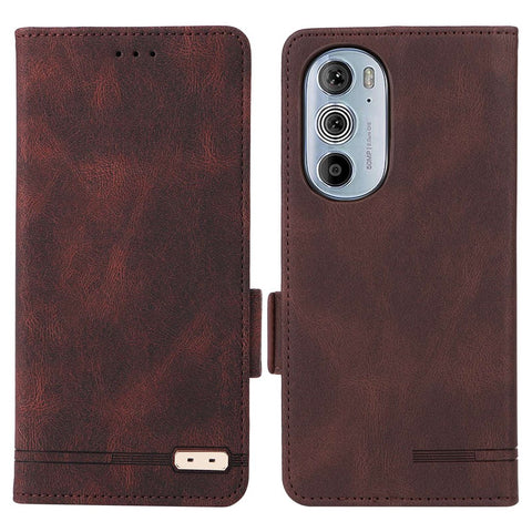 For Motorola Edge X30 / Edge 30 Pro (Motorola Edge+ (2022)) Hardware Decor Wallet Phone Case PU Leather Stand Dual Magnetic Clasp Protective Flip Cover