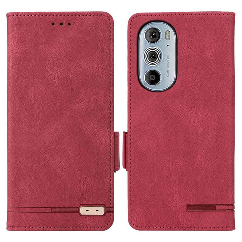 For Motorola Edge X30 / Edge 30 Pro (Motorola Edge+ (2022)) Hardware Decor Wallet Phone Case PU Leather Stand Dual Magnetic Clasp Protective Flip Cover
