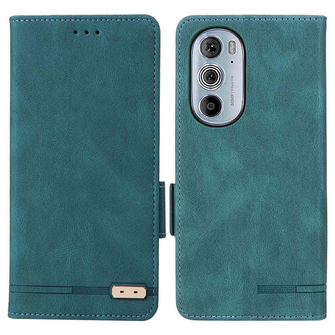 For Motorola Edge X30 / Edge 30 Pro (Motorola Edge+ (2022)) Hardware Decor Wallet Phone Case PU Leather Stand Dual Magnetic Clasp Protective Flip Cover