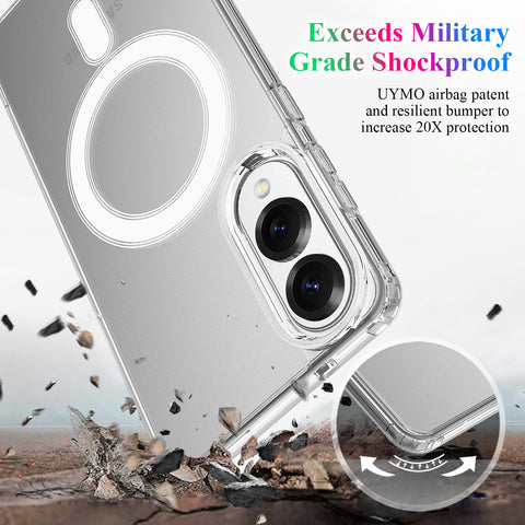 For Samsung Galaxy S25 Edge Clear Phone Magnetic Case TPU+Acrylic Back Cover