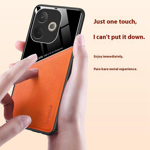 For Oppo A5 Pro 4G (Global) / 5G (Global) / A5 Energy 5G (China) Case Leather Coated PC + TPU Phone Back Cover