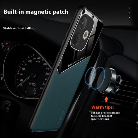 For Oppo A5 Pro 4G (Global) / 5G (Global) / A5 Energy 5G (China) Case Leather Coated PC + TPU Phone Back Cover