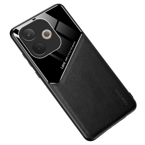 For Oppo A5 Pro 4G (Global) / 5G (Global) / A5 Energy 5G (China) Case Leather Coated PC + TPU Phone Back Cover