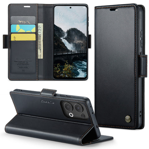 CASEME For Oppo Reno13 5G (Global) Case  023 Series RFID Blocking Leather Wallet Stand Phone Cover