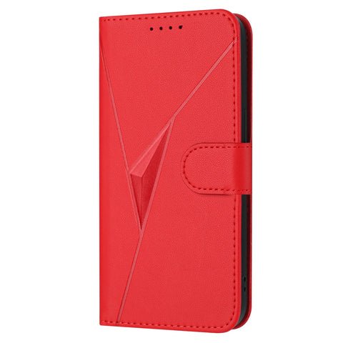 For vivo V50 Lite 5G Case Triangle Imprint Leather Phone Cover with Lanyard