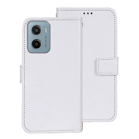 IDEWEI For Motorola Moto E15 4G Stand Case Crazy Horse Texture Leather Phone Cover