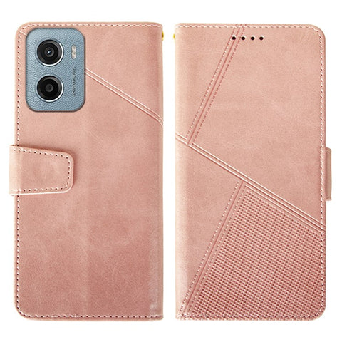 IDEWEI For Motorola Moto E15 4G Case Leather Wallet Phone Cover Stand Calf Texture