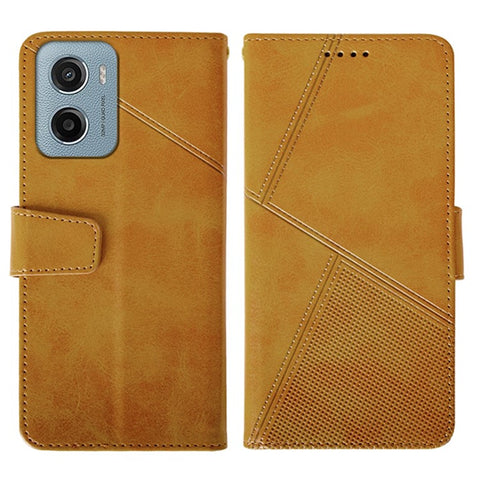 IDEWEI For Motorola Moto E15 4G Case Leather Wallet Phone Cover Stand Calf Texture