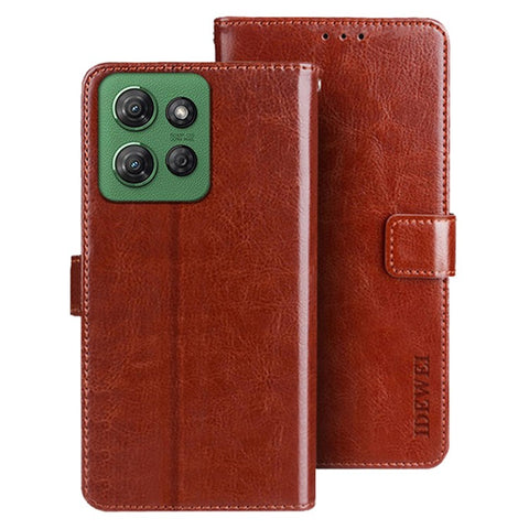 IDEWEI For Motorola Moto G Power (2025) Stand Case Crazy Horse Texture Leather Phone Cover