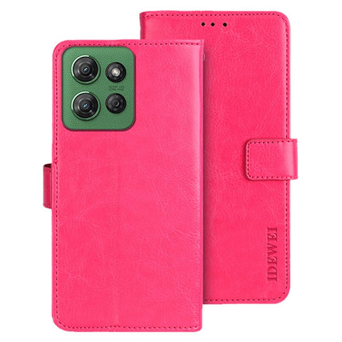 IDEWEI For Motorola Moto G Power (2025) Stand Case Crazy Horse Texture Leather Phone Cover