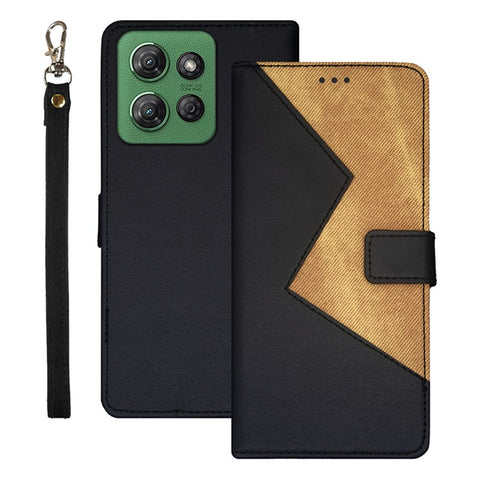 IDEWEI For Motorola Moto G Power (2025) Case Card Slots Splicing Color Leather Phone Cover