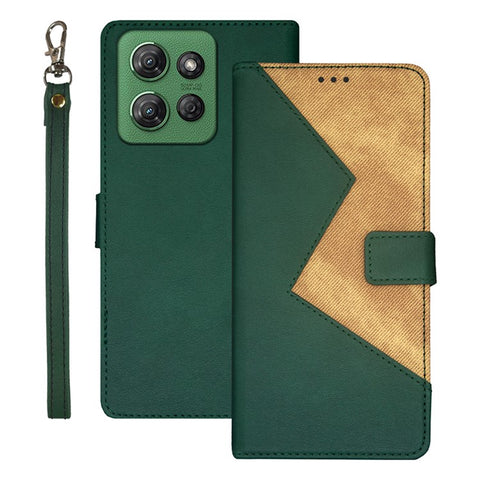 IDEWEI For Motorola Moto G Power (2025) Case Card Slots Splicing Color Leather Phone Cover