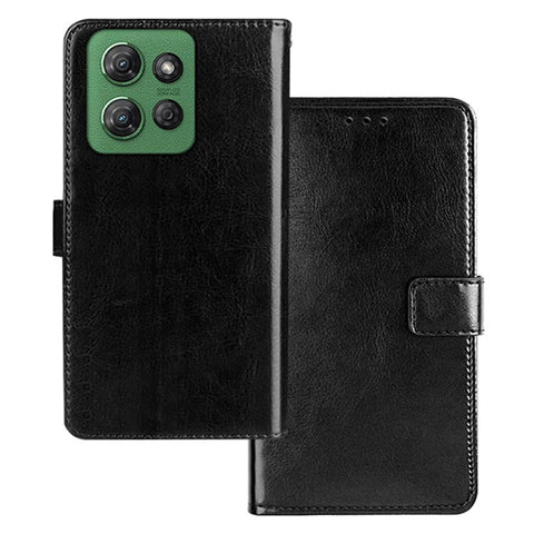 IDEWEI For Motorola Moto G Power (2025) Case Wallet Leather Phone Cover Crazy Horse Texture