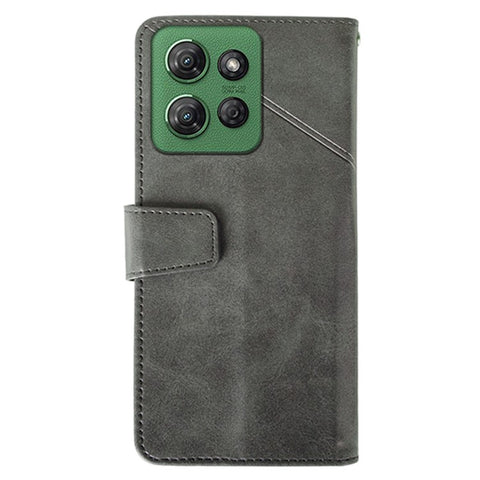IDEWEI For Motorola Moto G Power (2025) Case Leather Wallet Phone Cover Stand Calf Texture