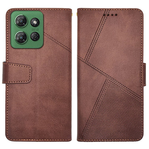 IDEWEI For Motorola Moto G Power (2025) Case Leather Wallet Phone Cover Stand Calf Texture