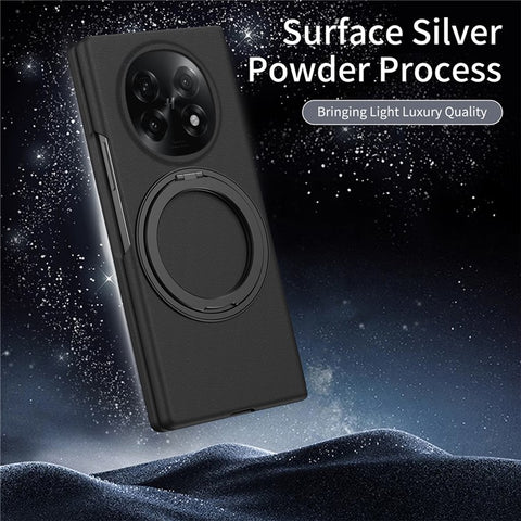 For Oppo Find N5 5G Magnetic Case Ring Kickstand Hard PC Cover with Tempered Glass Screen Film