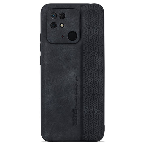 AZNS For Xiaomi Redmi 10C 4G Anti-slip Side Phone Case Imprinted Pattern PU Leather Coated TPU Anti-scratch Back Cover
