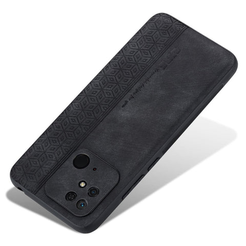 AZNS For Xiaomi Redmi 10C 4G Anti-slip Side Phone Case Imprinted Pattern PU Leather Coated TPU Anti-scratch Back Cover